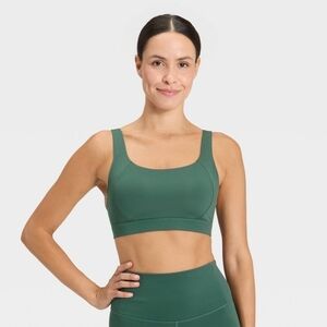 All In Motion High Support Sports Bra- Dark Green- Medium- NWT